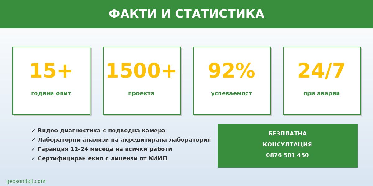 Технически детайли за незаконно ползване на сондаж — диагностика и оборудване
